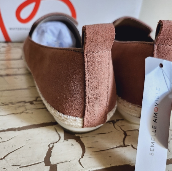 NEW Blondo 6.5 Leather Pink Suede Espadrille Trim - Picture 4 of 7